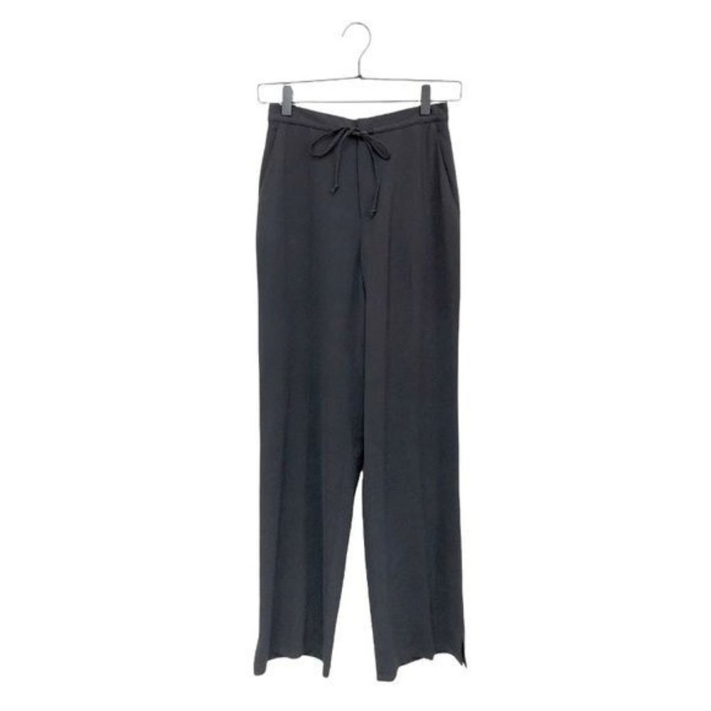 Banana Republic Adjustable Tie Waist Wide Leg Trouser w/ Front Pockets | 2